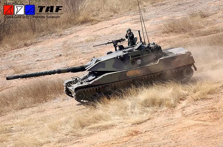 Thái Lan còn đưa nhiều xe tăng hạng nhẹ Stingray cùng “tham chiến” tập trận Cobra Gold. Nguồn ảnh: TAF