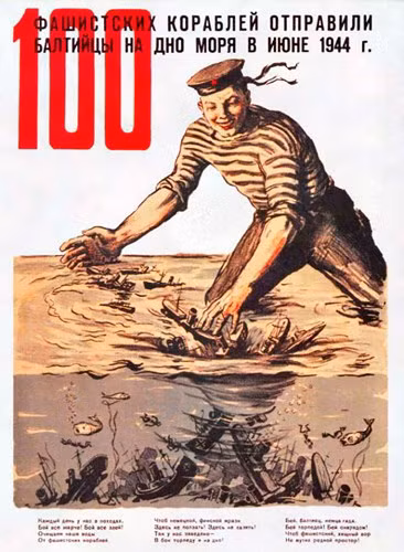 "Thủy thủ Hạm đội Baltic nhấn chìm 100 tàu Phát xít vào tháng 6/1944".