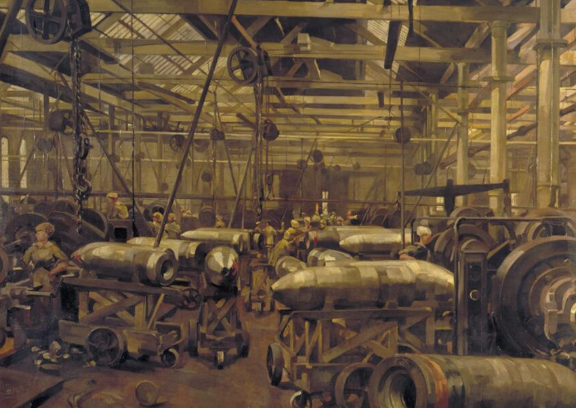 1. Trước Thế chiến I, nhiều phụ nữ đã tham gia lực lượng lao động công nghiệp song chủ yếu tập trung vào sản xuất dệt may. Sau năm 1915, khi nhu cầu về đạn pháo tăng cao, số lượng lớn phụ nữ tham gia vào quá trình sản xuất đạn dược. Đến năm 1918, gần 1 triệu phụ nữ được tuyển dụng vào một số công việc liên quan đến bom, đạn. (Nguồn ảnh: IWM)