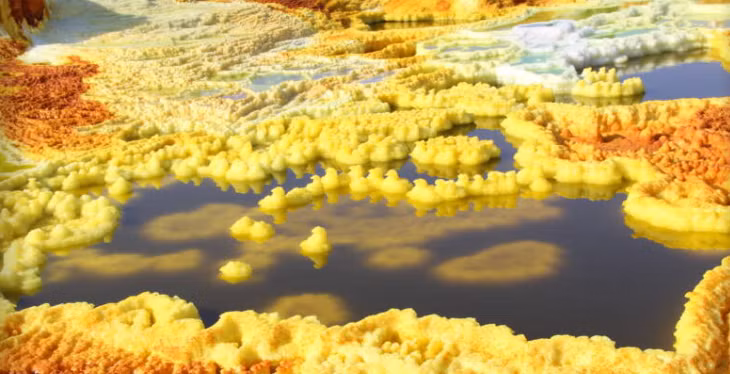 Theo ATI, nhiệt độ ở Dallol có thể lên tới 48 độ C hoặc thậm chí 54 độ C, khiến nơi đây trở thành một trong những khu vực nắng nóng khắc nghiệt nhất thế giới. (Nguồn ảnh: ATI)