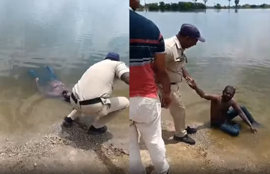 Hoang hon phat hien “thi the” noi tren mat ao, nga ngua su that