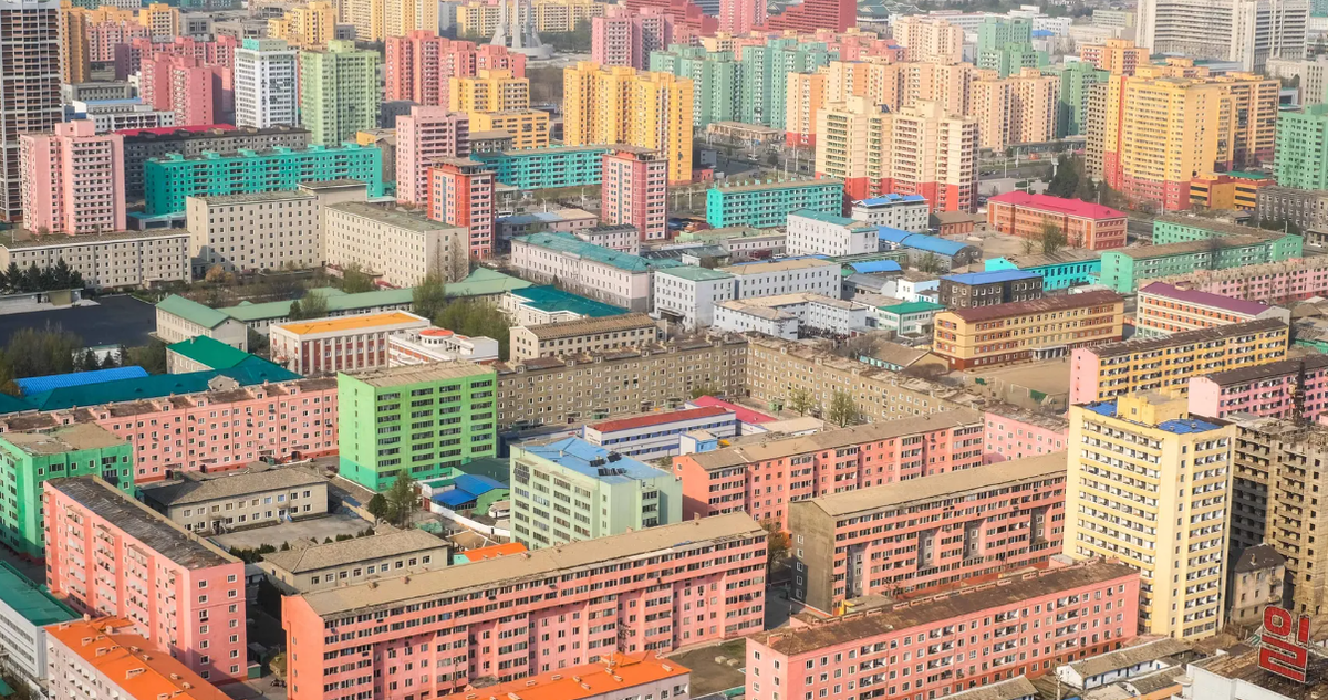 Quang cảnh trung tâm thủ đô Bình Nhưỡng, Triều Tiên, nhìn từ trên cao. (Nguồn ảnh: Emma Graham-Harrison/The Observer)