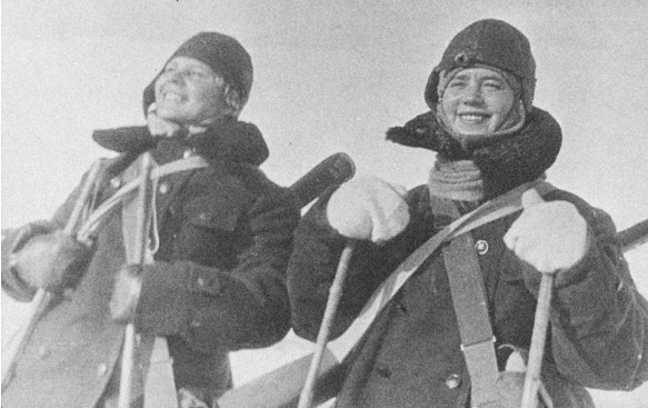 Chơi trượt tuyết.