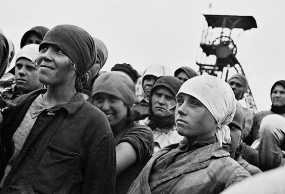 Những người công nhân tại mỏ Gorlovka.