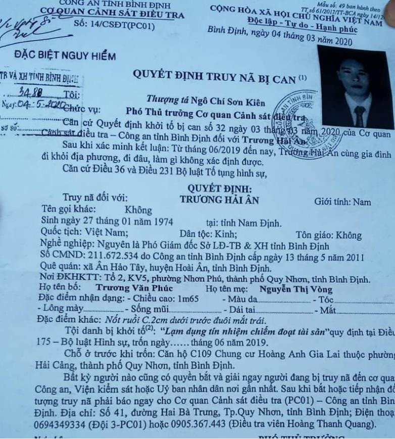 Cuu PGD So LD,TB & XH tinh Binh Dinh bi truy na: Nguyen nhan gi?-Hinh-2