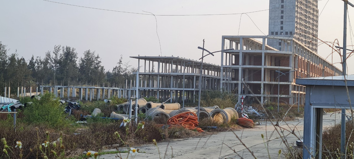 Dự án được thiết kế gồm nhiều loại hình bất động sản như biệt thự, căn hộ nghỉ dưỡng, condotel và tiện ích như trung tâm hội nghị, phòng chăm sóc sức khỏe, nhà hàng, khu vui chơi giải trí...nhưng đến thời điểm hiện tại thì một loạt công trình xây dang dở rồi bỏ hoang.