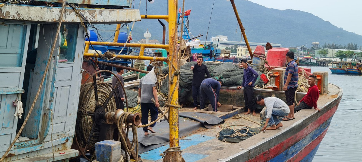 Không khí nhộn nhịp trên những con tàu chuẩn bị ra khơi.