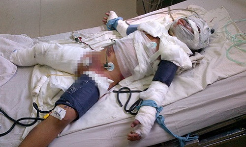 Gian vo cu, tu tuoi xang dot minh va con gai