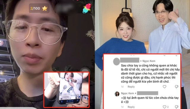 Cụ thể, khi một tài khoản mạng để lại bình luận: "Sau chia tay, anh không quen ai khác là tử tế rồi. Chị có người mới hãy dành thời gian cho họ. Cứ nhắc về người cũ thì cũng được gì đâu", Ngọc Kem phản hồi: "Tại anh ấy quen từ lúc còn chưa chia tay".