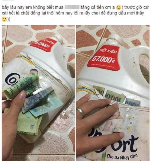 Bao lần vợ đòi vứt can nước giặt vì đã hết, chồng nằng nặc giữ lại và đây là lý do.