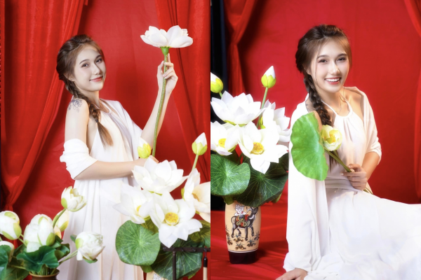 Ở độ tuổi dậy thì, rèn luyện thể thao giúp Lan Vy có vóc dáng thon gọn, săn chắc cùng chiều cao lý tưởng.