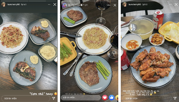 Bình thường đã hay vào bếp, Thu Hoài lại càng chăm trổ tài hơn kể từ khi về chung một nhà với anh CEO.