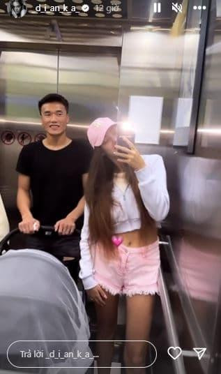 Được biết vào cận thời điểm vợ Bùi Tiến Dũng sinh nở, mẹ Dianka và em gái đã từ Ukraine sang thăm.