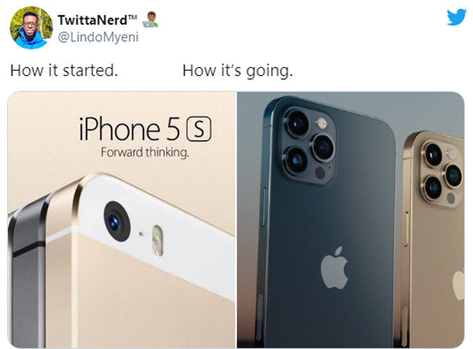 Sự giống nhau giữa iphone 5 và iphone 12 là điều hoàn toàn có thể dễ nhìn ra.