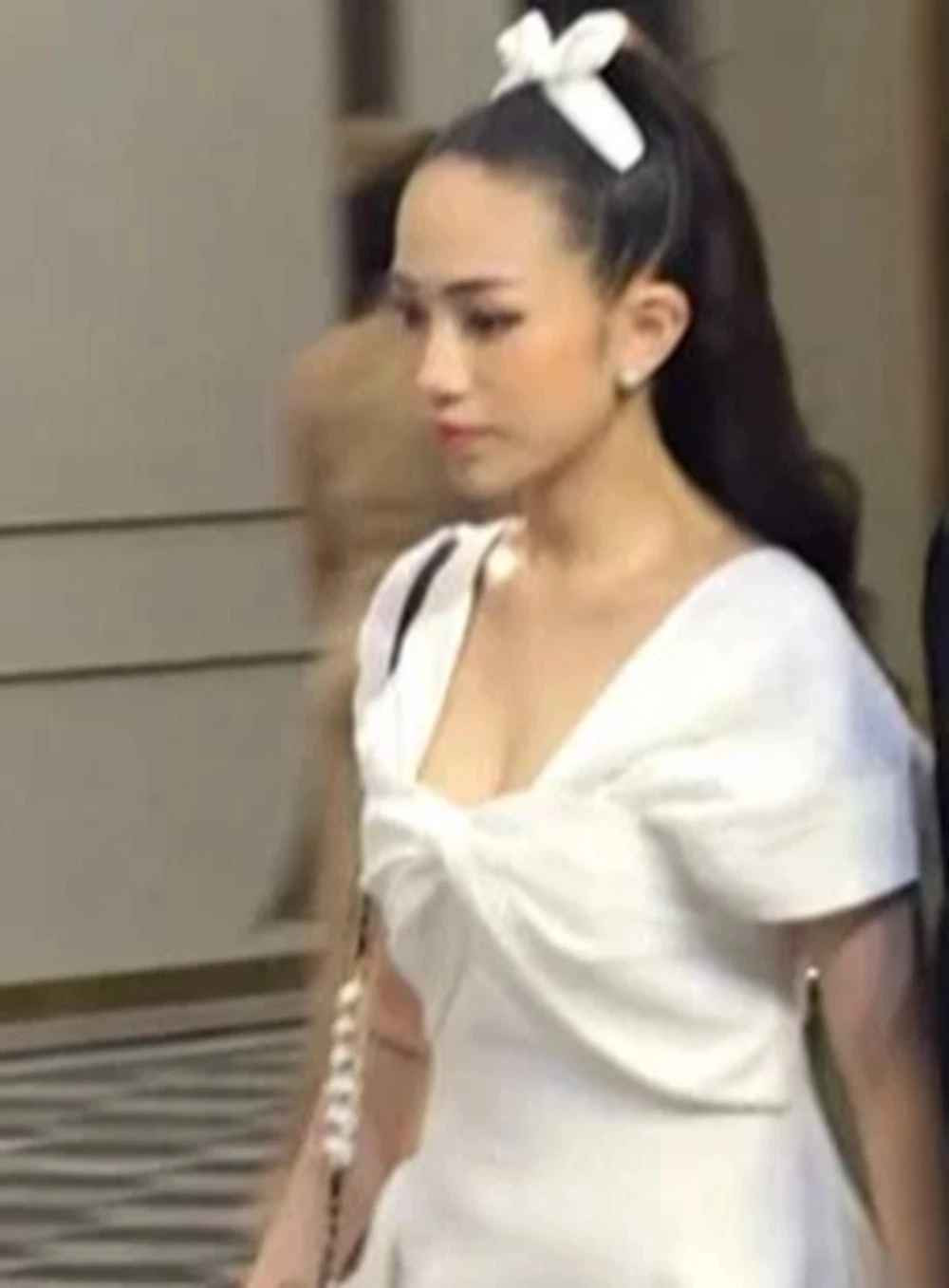 Hình ảnh Joyce Phạm bị chụp lén trong 1 sự kiện mà cô và chồng được mới tham dự.