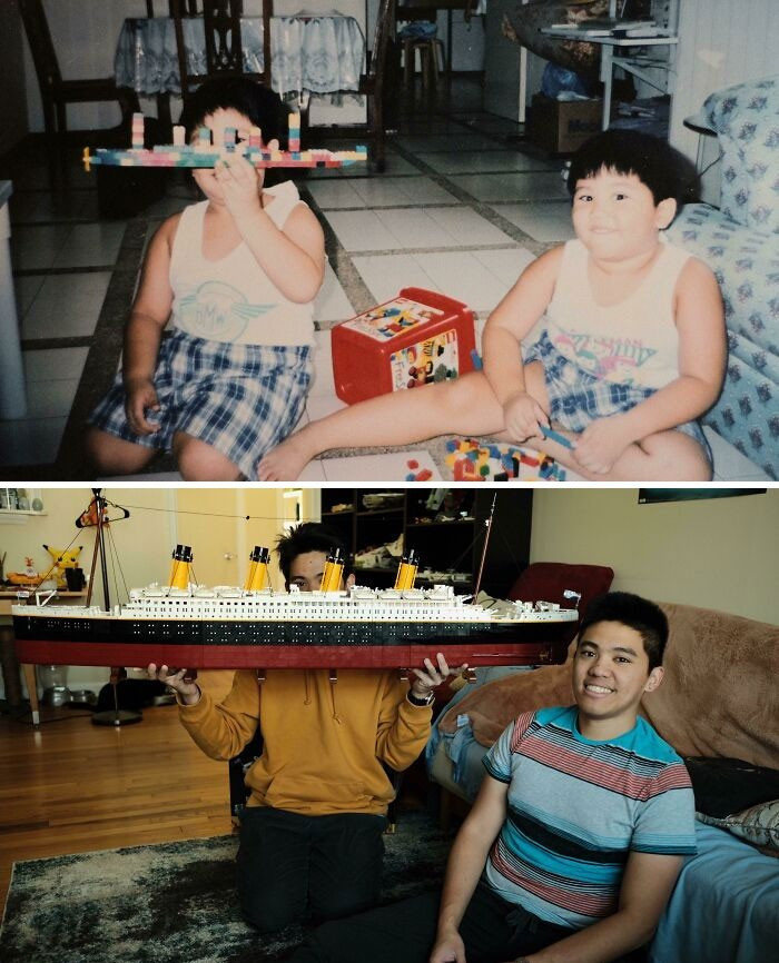 Thêm nữa, việc rủ ba mẹ, anh chị em trong nhà hay bạn thân cùng chụp ảnh giống ngày xửa ngày xưa còn giúp bạn cải thiện mối quan hệ với mọi người, tăng tính sáng tạo, hài hước khi mô phỏng lại đúng hình dáng và động tác khi chụp hình năm xưa.