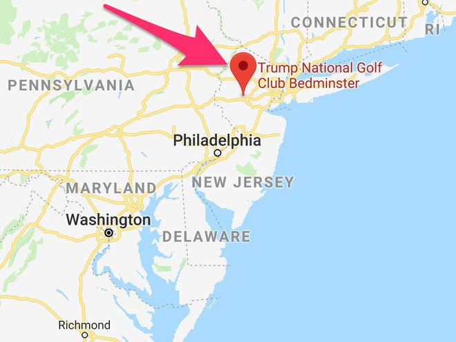 Trump National Golf Club nằm trên khu đất rộng hơn 240 hecta ở Bedminster, bang New Jersey.