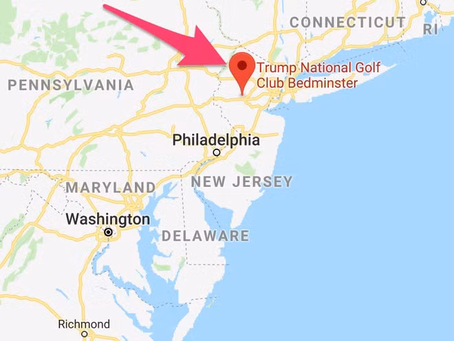Trump National Golf Club nằm trên khu đất rộng hơn 240 hecta ở Bedminster, bang New Jersey.