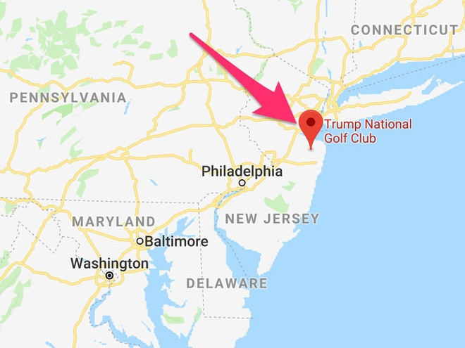 Trump National Golf Club là câu lạc bộ golf thứ hai của ông Trump tại bang New Jersey. Tại đây có một sân golf 18 lỗ và một sân golf 9 lỗ, một khu phức hợp thể hình, tòa nhà, bể bơi và vài sân quần vợt.