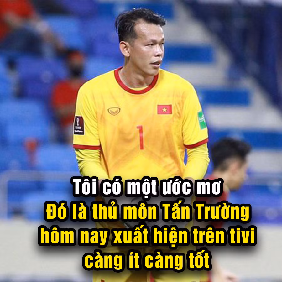 Trước khi trận đấu với Nhật Bản diễn ra, nhiều netizen đã cùng nhau ước ao rằng, thủ môn Tấn Trường càng ít xuất hiện càng tốt bởi số cơ hội nguy hiểm trước khung thành đội tuyển Việt Nam sẽ ít đi.