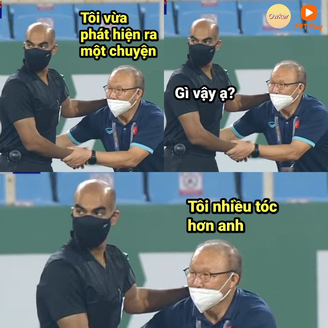 Một lần nữa HLV trường đội tuyển Việt Nam là ông Park Hang Seo trở thành nhân vật bị trọng tài nhắc nhở bởi lỗi phản ứng. Ảnh: Fandom Owker