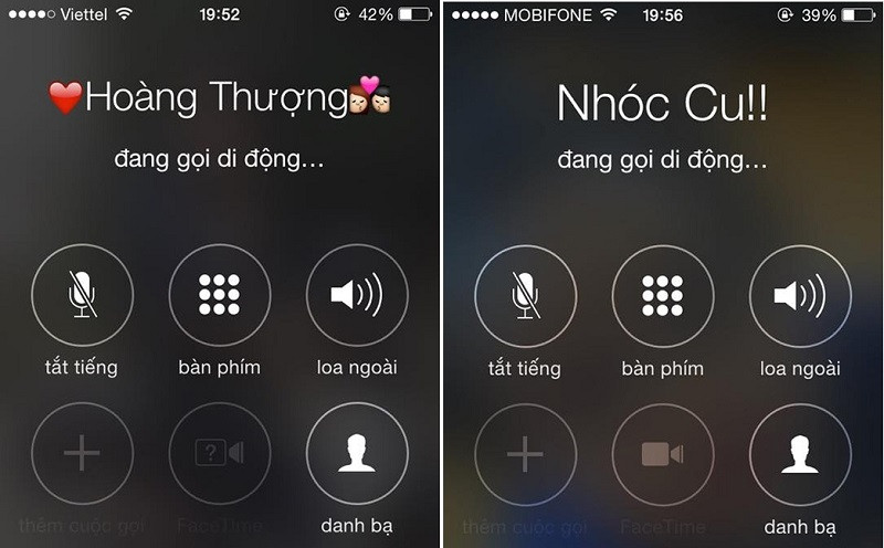 Cách mà một cặp đôi trao yêu thương cho nhau qua việc lưu danh bạ trên điện thoại.