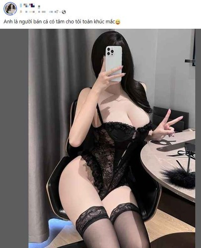 Cụ thể, cuối tháng 6/2024, một người dùng nữ sử dụng hình ảnh Quỳnh Alee diện váy ngủ đăng tải cùng dòng chú thích: "Anh là người bán cá có tâm cho tôi toàn khúc mắc".