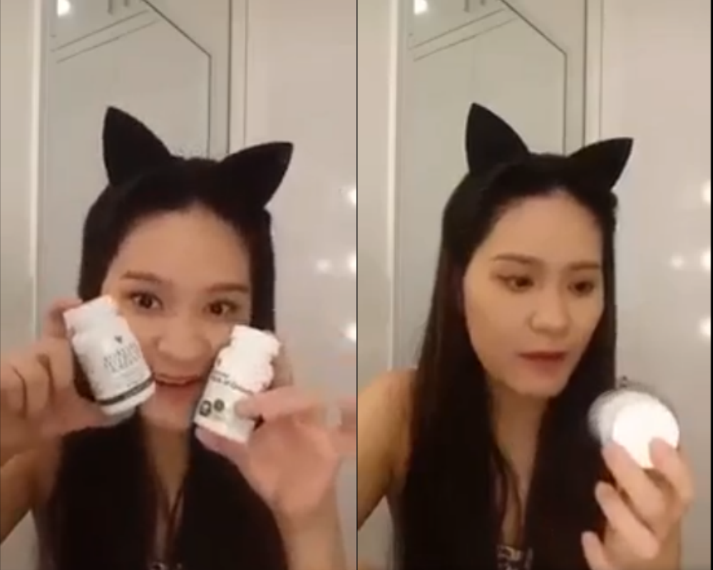 Bên cạnh đó, khi hướng dẫn sử dụng sản phẩm, Đoàn Di Băng cho biết: “1 ngày chỉ cần 2 - 3 viên này thôi cam đoan sẽ nói không với mụn nhọt, nói không với nóng trong người, táo báo,... Đối tượng sử dụng là tất cả mọi người: trẻ nhỏ, người lớn, người già, nam, nữ, bà bầu đều dùng được hết”.