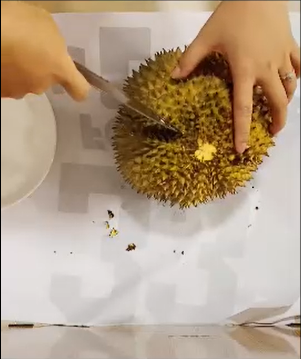 Mới đây, clip một cô nàng đã mua trúng quả sầu riêng hiếm có với 8 múi khiến dân mạng ngỡ ngàng.