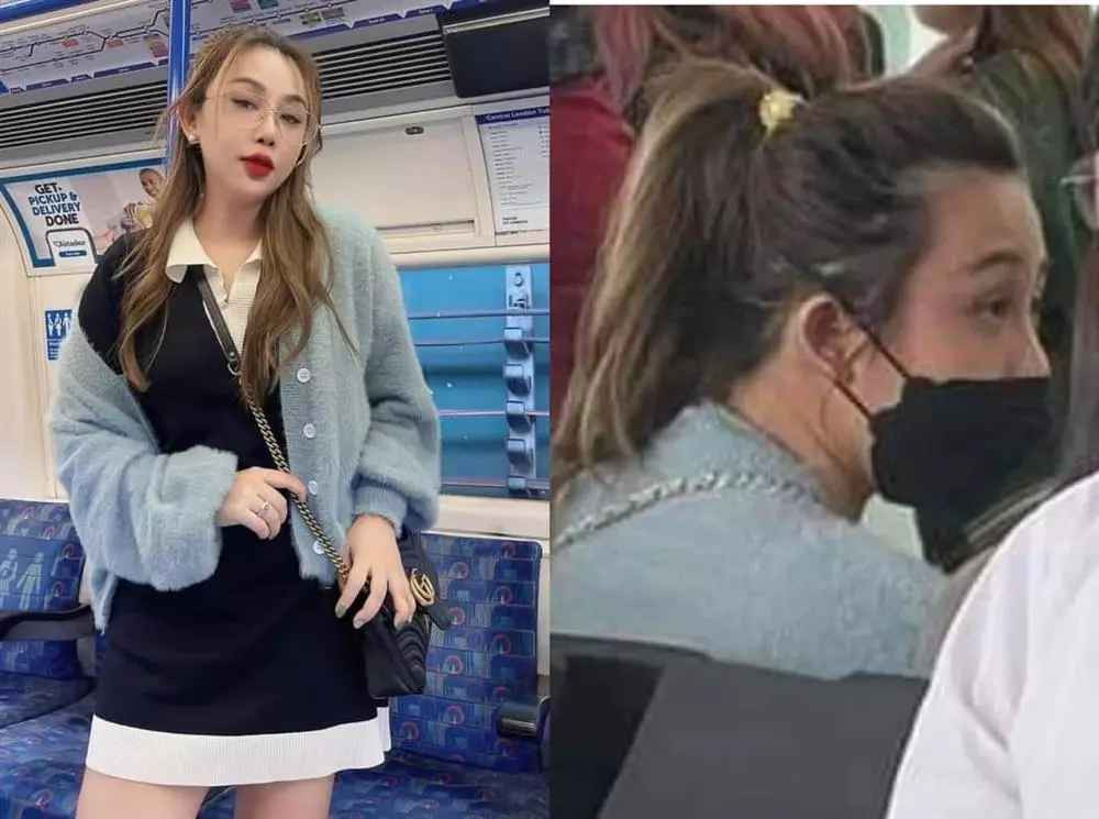 Bởi ngoài gương mặt "na ná", thật trùng hợp khi nữ nhà văn cũng sở hữu chiếc túi xách, áo, kiểu tóc giống với cô gái trong bức ảnh.