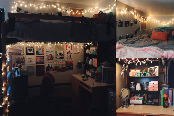 Tường được dán giấy đẹp đẽ, rèm che cửa sổ nhã nhặn, giường êm ái cùng thảm sàn trải sang trọng… đã khiến không gian ký túc xá thay đổi rõ rệt.