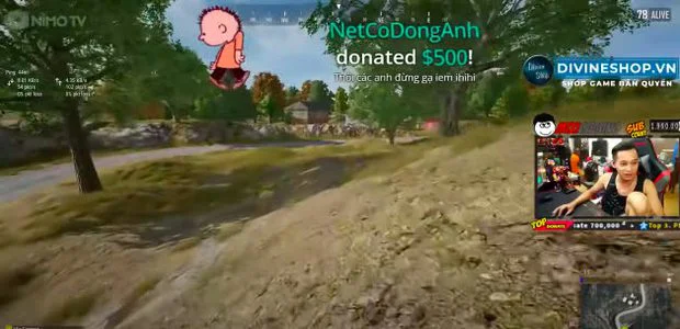 Một ngày tháng 10 năm 2019, khi cùng anh em Refund Gaming livestream chơi PUBG, Tộc trưởng lại nhận được donate "siêu đẫm" từ fan hâm mộ có tên là NetCoDongAnh.