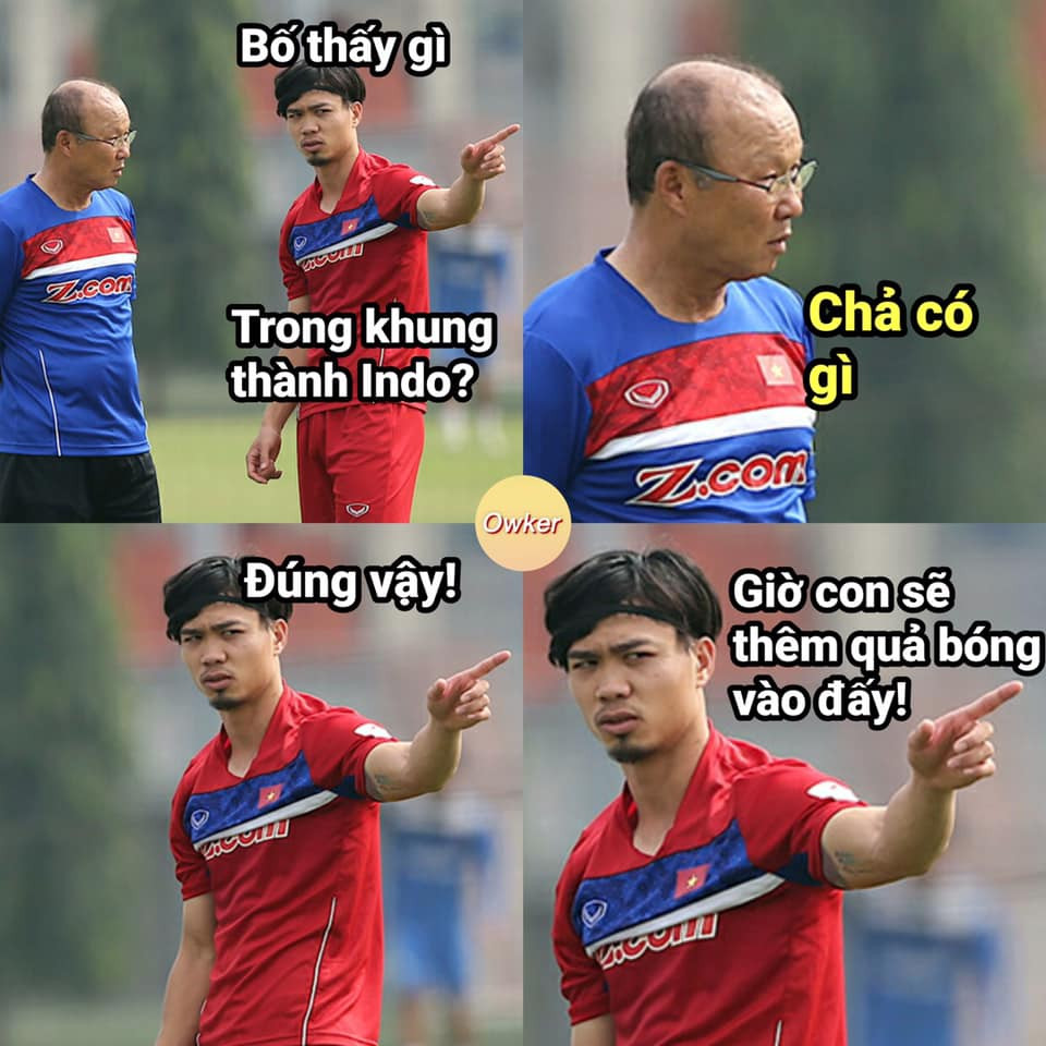 Cơn hoang mang của Indonesia chưa dừng lại khi Công Phượng vào sân và có ngay một pha làm bàn chớp nhoáng nâng tỷ số lên 3-0.