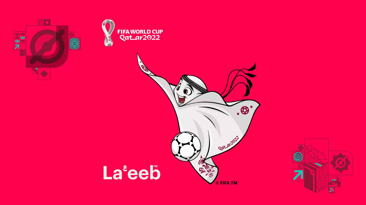 Linh vật World Cup 2022 - La'eeb nhìn có vẻ ngoài giống một chiếc mũ vải (gutra) phổ biến ở Qatar với vòng đeo trên đầu.