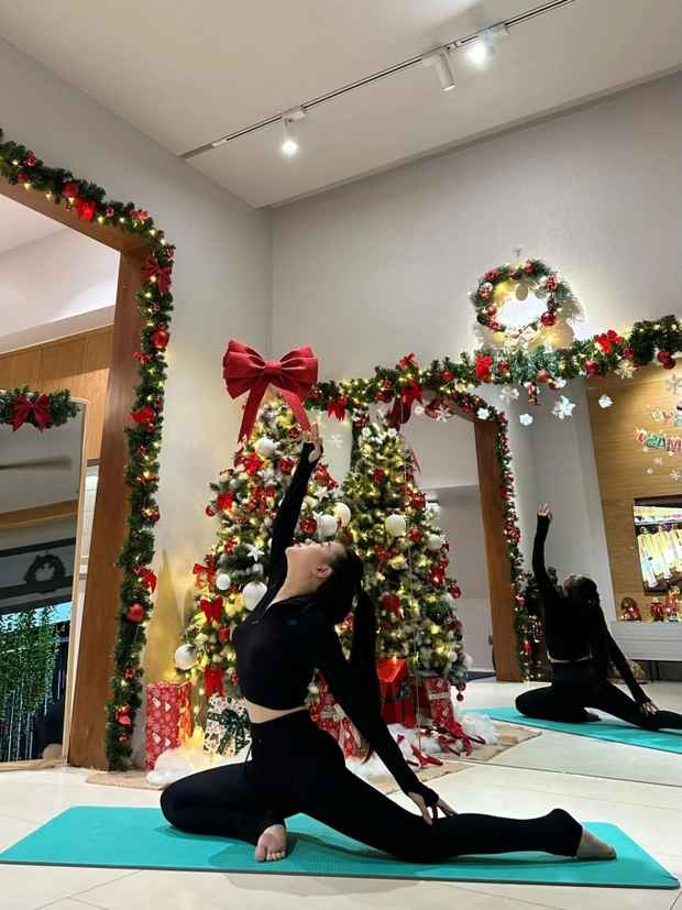 Bên dưới bài đăng hậu vệ Hồ Tấn Tài không quên động viên tinh thần vợ.