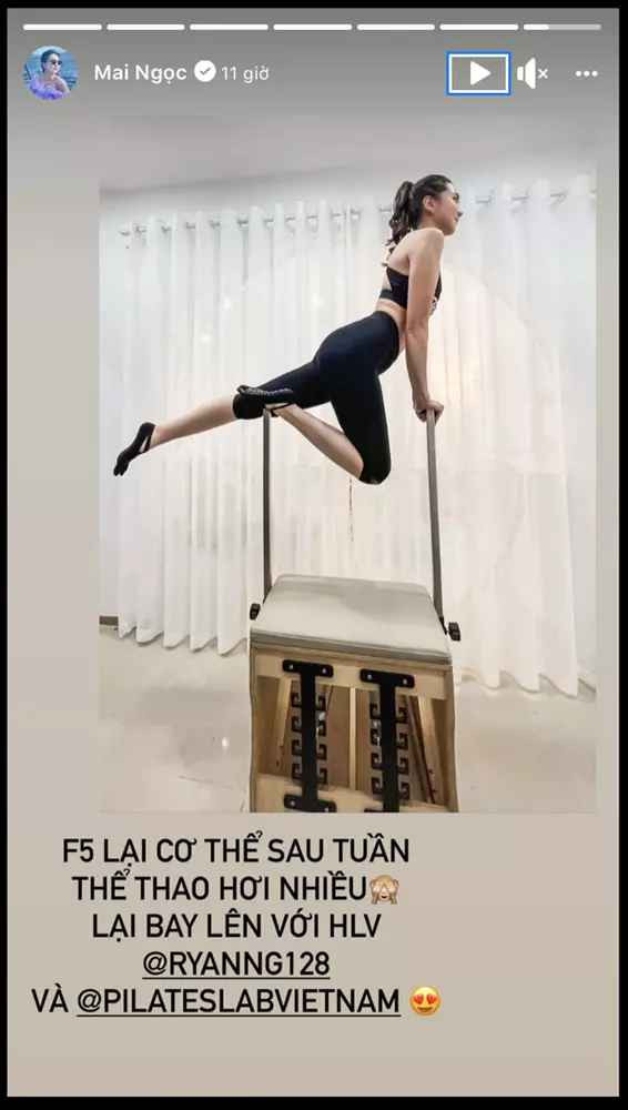 Sau thời gian làm việc, Mai Ngọc đến với màn tập thể thao "đỉnh của chóp" khoe vóc dáng thon gọn, gợi cảm. Chính những hình ảnh này có nữ BTV VTV khiến fan đứng ngồi không yên vì nhìn chị "hết nước chấm", "mlem quá luôn!".