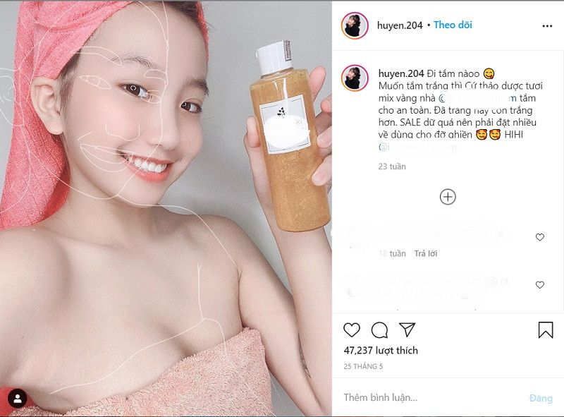Cùng một sản phẩm, cùng một công dụng nhưng hot girl TikTok này lại thường quảng cáo cho nhiều nhãn hàng khác nhau.