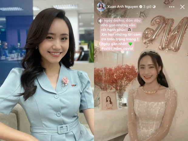 Mới đây trên trang cá nhân của mình, Xuân Anh đăng khoảnh khắc trong "ngày ăn hỏi, đón dâu nhỏ gọn" của mình.