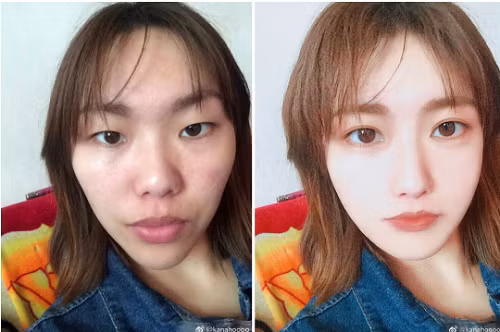 Cùng một người nhưng sở hữu hai đẳng cấp nhan sắc khác nhau hoàn toàn và nó mang tên photoshop.