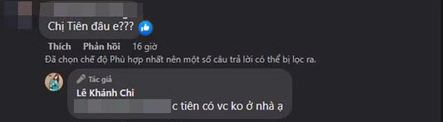 Ngay lập tức, chính chủ vào trả lời: "Chị Tiên có việc không ở nhà ạ", "Chị Tiên đi dự họp báo không ở nhà".