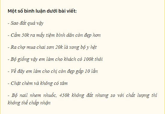 Dưới phần bình luận của bài viết, các chị em cũng không khỏi bức xúc với mức giá ''trên trời'' mà cô nàng phải bỏ ra để trả cho trải nghiệm lần này.