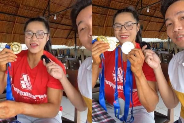 Qua 2 năm tập luyện, cô gái nhỏ bé 40 kg ngày nào đã tăng lên 57 kg. Không chỉ vậy, cơ thể của Trần Ny cũng biến đổi hoàn toàn.