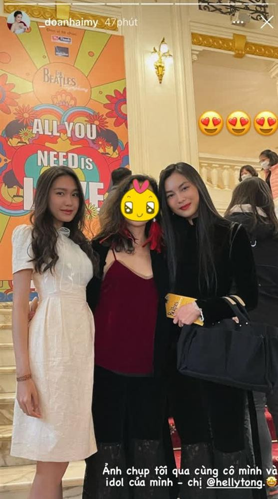 Mới đây, Doãn Hải My lại gây chú ý khi khoe ảnh bên đàn chị Helley Tống. Khoảnh khắc gái xinh của 2 thế hệ 9X và 10X đứng trong cùng một khung hình lập tức trở thành tâm điểm chú ý.