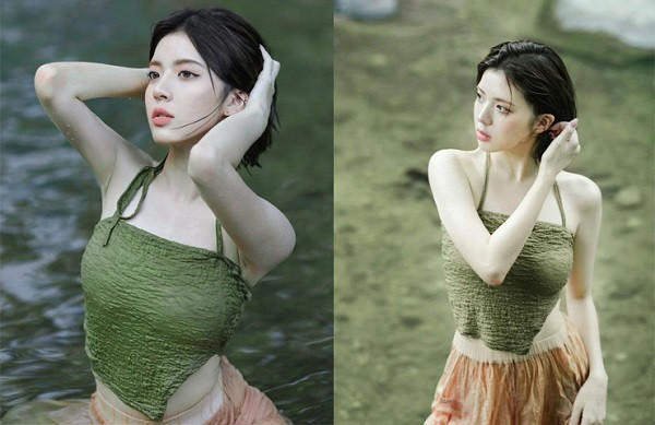 Bộ đồ của cô nàng cũng có chất liệu khá dày dặn, co giãn, tôn dáng của người mặc.