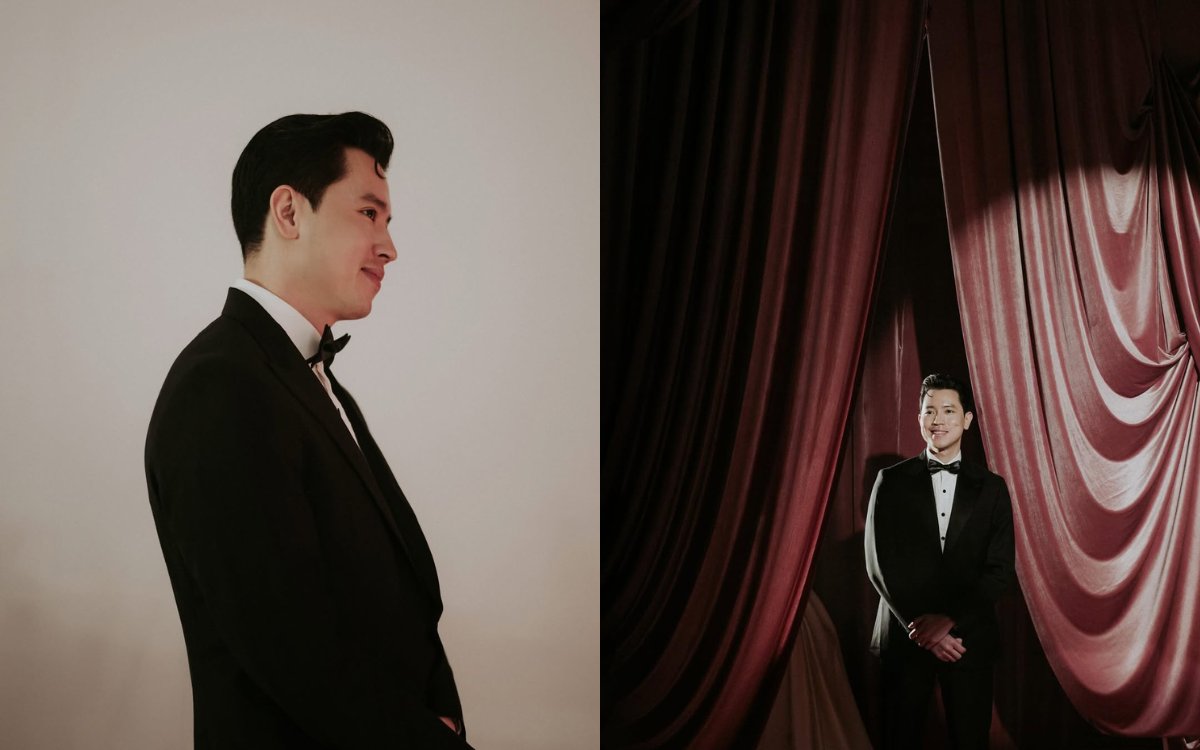 Chú rể Quang Đạt diện vest bảnh bao, gương mặt rạng rỡ. Nhiều người bày tỏ anh chàng đúng là “cơ trưởng đẹp trai nhất Việt Nam” bởi sắc vóc cực cuốn hút, nhìn góc nào cũng mê mẩn.