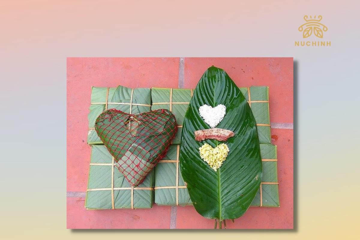 Không cần biết ăn ngon hay không, nhưng nhìn vào chiếc bánh chưng cho mùa Valentine này thì đã thấy dễ thương và ấm áp rồi.