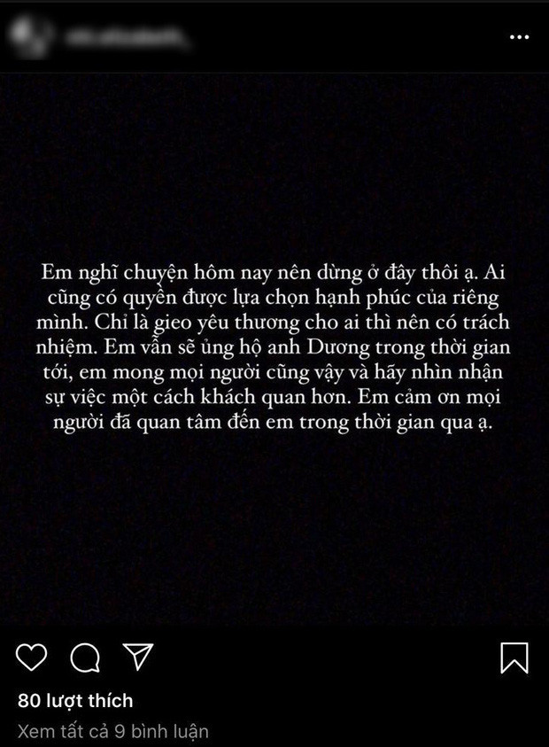 Bỏ qua những mâu thuẫn trong lời nói của Tez, D.N lại có cách hành xử trưởng thành hơn khi cho rằng ai cũng có quyền được lựa chọn hạnh phúc của riêng mình.