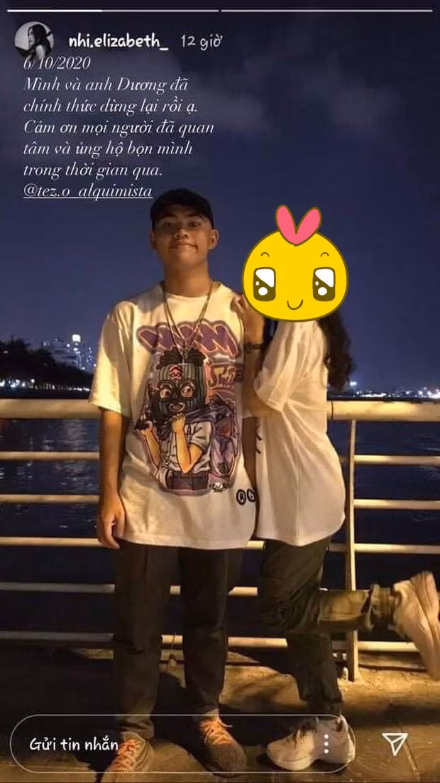 Tuy nhiên chỉ tới ngày 22/9, Tez xác nhận trên livestream rằng anh và người yêu cũ chia tay. Đồng thời điểm này, cô người tên D.N lại đăng ảnh xác nhận chia tay vào ngày 6/10.