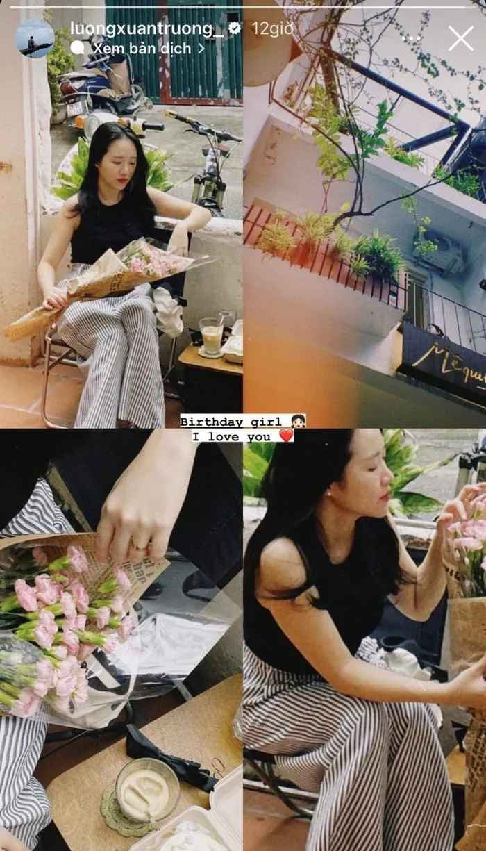 Tuy nhiên mới đây, tiền vệ thuộc biên chế CLB Hải Phòng đã đăng hẳn 4 ảnh của bà xã - Ngô Mai Nhuệ Giang (sinh năm 1993, Hà Nội) lên Instagram.