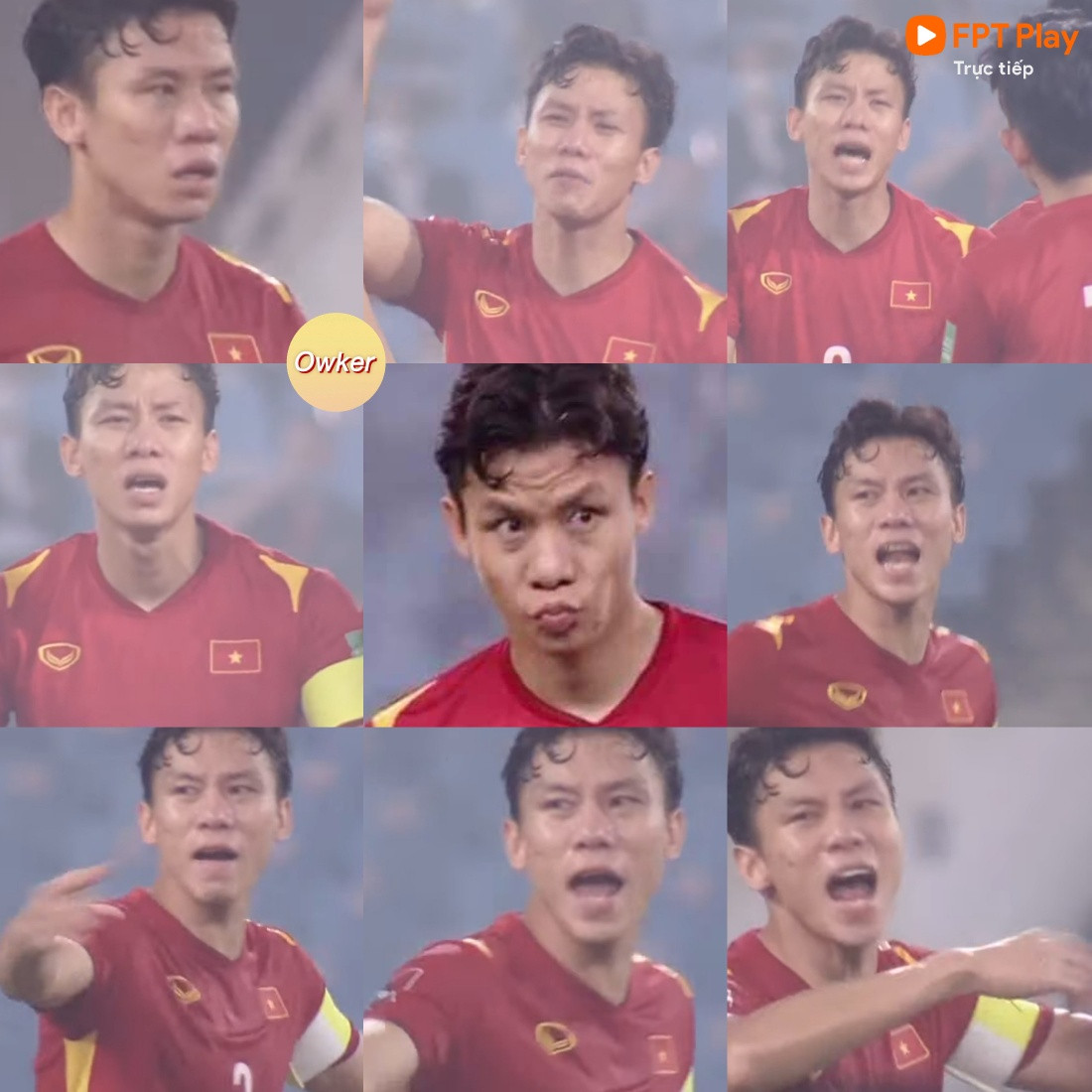 "1001" biểu cảm của đội trưởng Quế Ngọc Hải đã được netizen ghi lại.